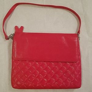 Elegant Red Quilted Shoulder Bag